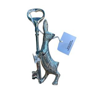Anthropologie Silver Bunny Rabbit Bottle Opener - Whimsical Barware
